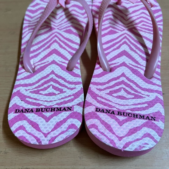 Dana Buckman Pink Zebra Flip Flop 9.5 - Picture 2 of 7